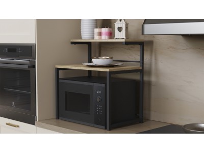 Помощна етажерка за кухня Kitchen 302 (дъб сонома/черно)